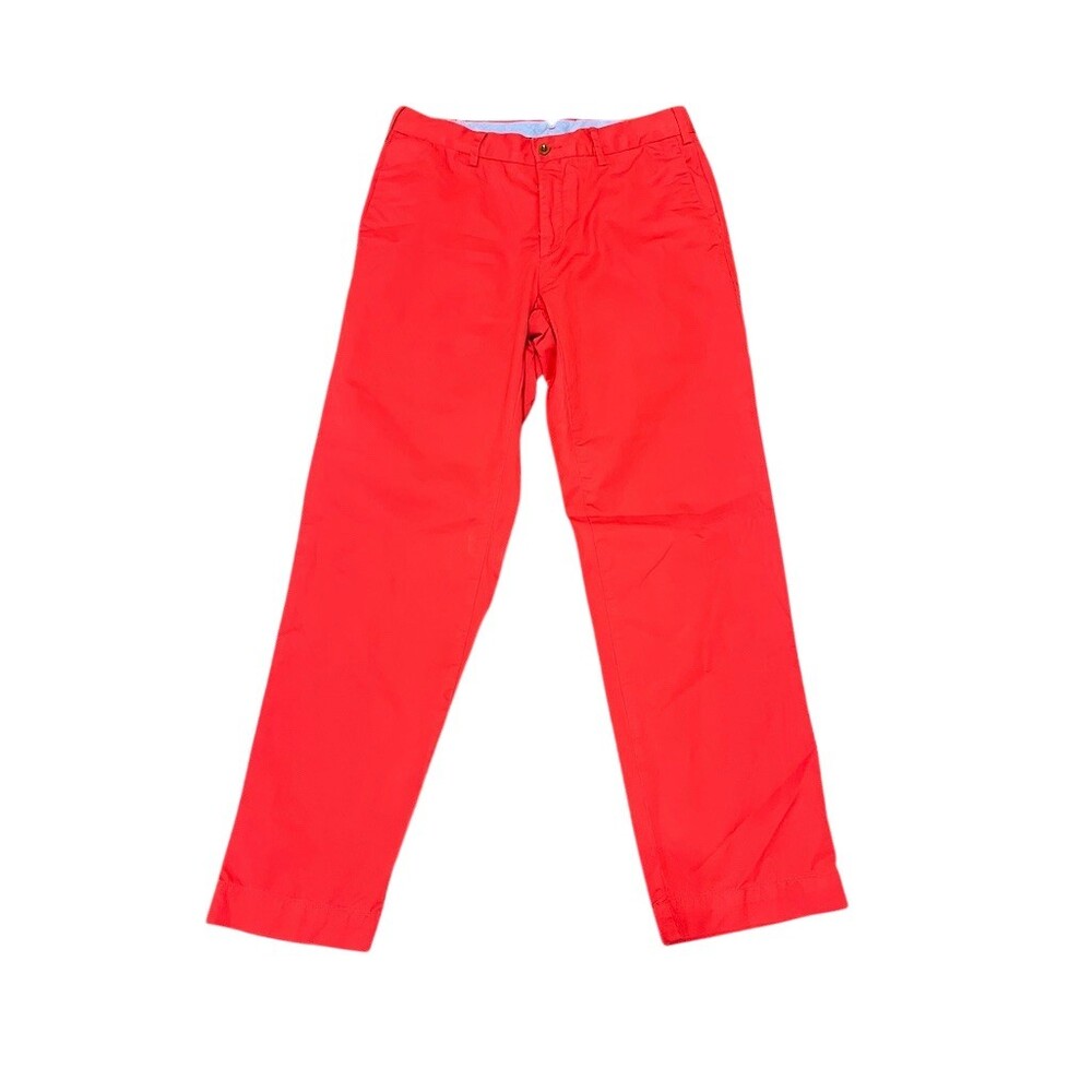 Polo Ralph Lauren Chino Pants Mens 31x30 Red Classic Fit Flat Front